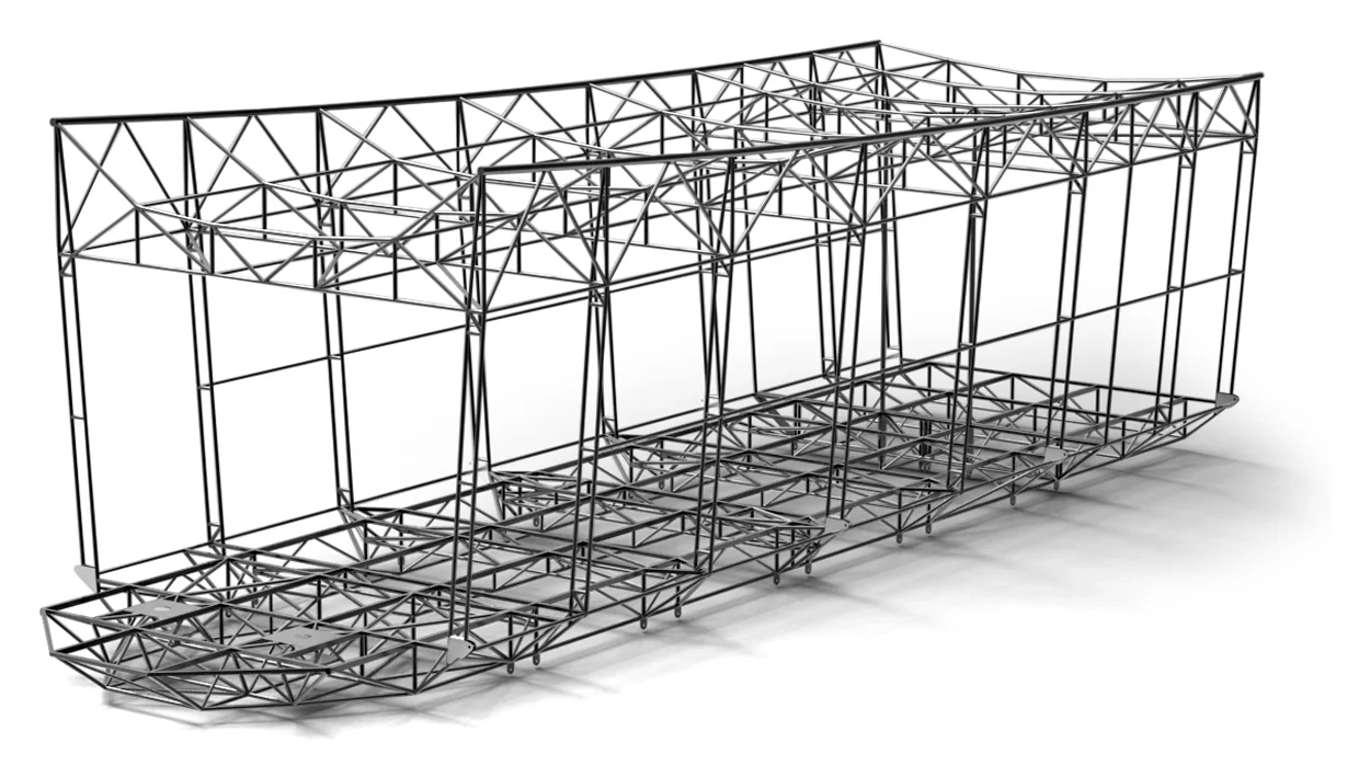 Industrial tubular structure manufactured by VR3 Engineering